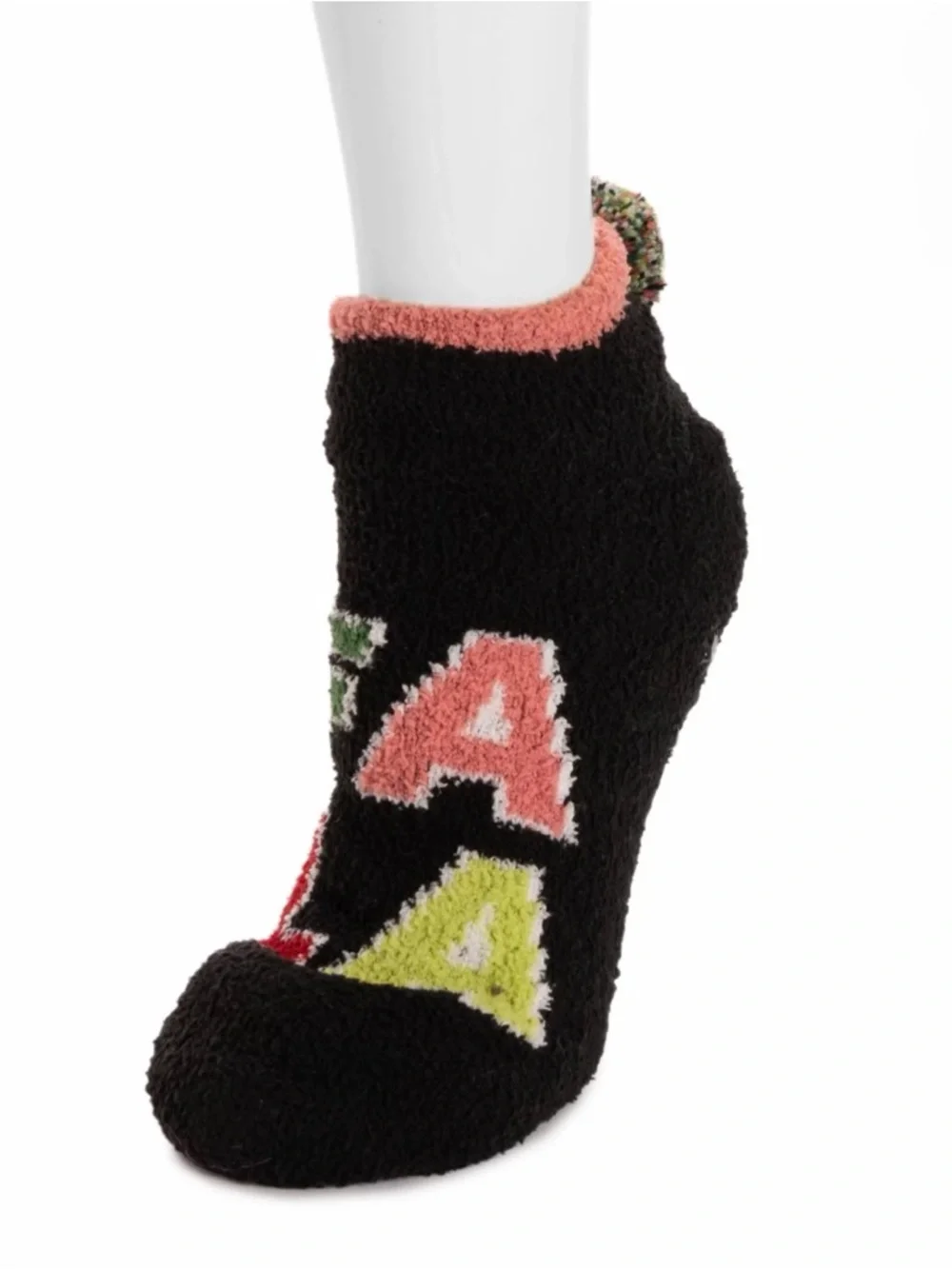 NWT - MUK LUKS Cozy Slipper Sock with Pom.